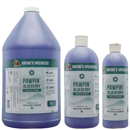 Nature's Specialties Pawpin Blueberry Tearless Shampoo - szampon dla psa i kota dodający blasku, koncentrat 1:16
