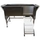 ShowTech Groom-X Tub - Stainless Steel Grooming Bathtub with Ramp on Wheels