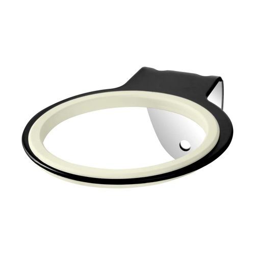 Activ Dryer Holder Q96 Black - ścienny wieszak na suszarkę ręczną, z gumowym ringiem, czarny