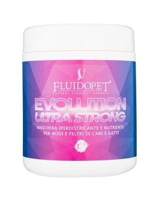 FluidoPet Evolution Ultra Strong Mask - wysoko odżywczo-regenerująca maseczka, skraca czas suszenia i ułatwia rozczesywanie sierści - 1L