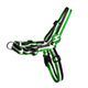 Dashi Stripes Green & Black Front Harness - szelki norweskie dla psa, no-pull, paski zielono-czarne
