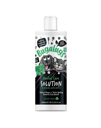 Bugalugs Dental Care Solution - płyn do higieny jamy ustnej psa i kota, dodatek do wody - 490ml