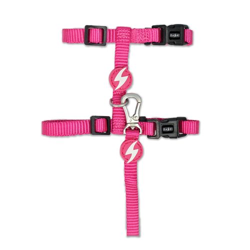 Dashi Solid Cat Harness + Leash Black - szelki i smycz dla kota, zestaw