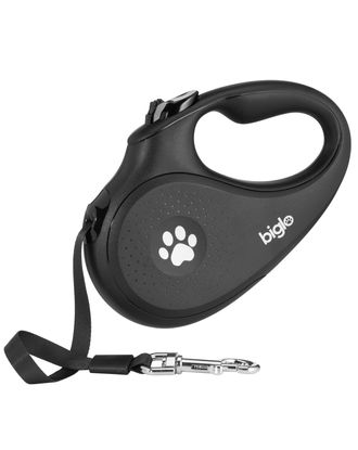 Biglo Ergo Black Retractable Leash - smycz automatyczna dla psa, z ergonomicznym uchwytem 