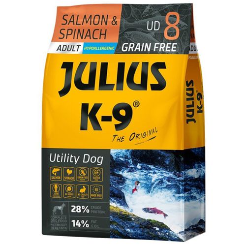 Julius K-9 Salmon & Spinach Adult - bezzbożowa karma dla psa, łosoś ze szpinakiem