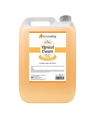 DezynaDog Magic Formula Apricot Cream Shampoo - szampon wzmacniający rudy, płowy, brązowy, złoty kolor sierści, koncentrat 1:10 - 5L
