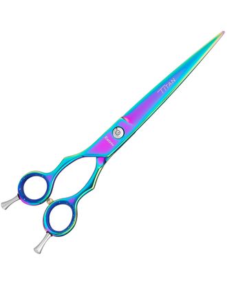 Geib Entree Blue Titan Left Scissors 8" - wysokiej jakości nożyczki z jednostronnym mikroszlifem i tytanową powłoką, leworęczne