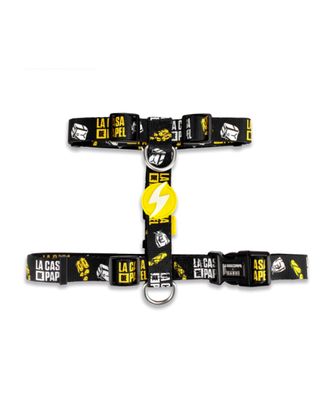 Dashi La Casa De Papel Golden Back Harness - regulowane szelki guard dla psa, motyw z serialu Dom z Papieru, czarne