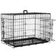 Flamingo Keo Black - metalowa klatka dla psa, M: 47x77x54cm