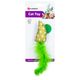 Flamingo Cat Polka Mouse 17cm - zabawka dla kota z piórkami, mysz w kropki z kocimiętką