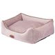 Biglo Velur Love Pink - Elegant Velour Bed for Dogs and Cats, Rectangular, Misty Rose