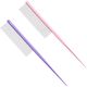Blovi Rat Tail Comb Medium 18cm - Metal Comb with Tail Pin, Medium Tooth Spacing