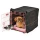 MidWest iCrate Fashion Pink S Kit - Dog Crate Set with Bed, Cover & 2 Bowls, Pink, Size S 61x46x48cm