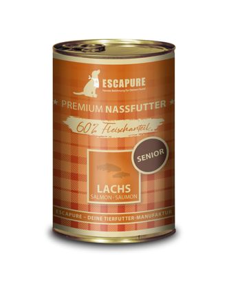 Escapure Senior Lachs - mokra karma dla psa seniora, łosoś i śledź z warzywami - 400g