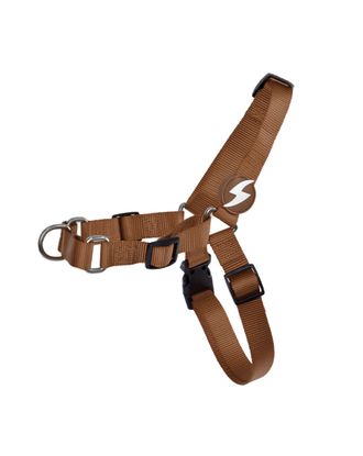 Dashi Solid Front Harness Brown - szelki norweskie dla psa, no-pull, brązowe