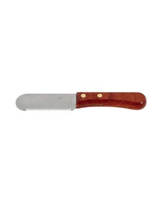 Chadog Stripping Knife Medium - profesjonalny, szeroki trymer z drewnianą rączką, średni rozstaw