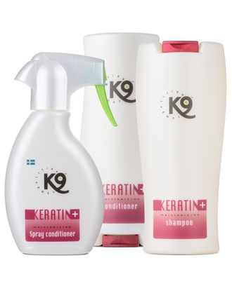 K9 Keratin+ Moisturizing - zestaw kosmetyków do pielęgnacji sierści, regenerująco-nawilżający