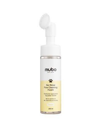 Mubo No Rinse Paw Cleaning Foam Banana 200ml - pianka do mycia łapek psa i kota, bez spłukiwania, bananowa