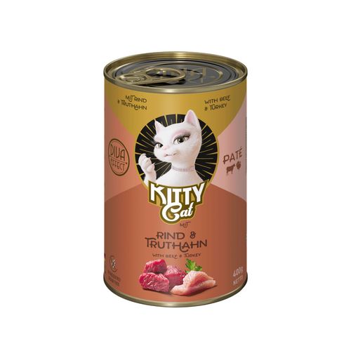 Kitty Cat Beef & Turkey Pate - bezzbożowa mokra karma, pasztet dla kota, z wołowiną i indykiem