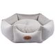 Biglo Velur Love Light Grey - Elegant Velour Dog & Cat Bed, Hexagon