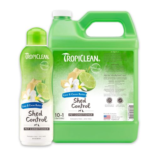 Tropiclean Shed Control Lime & Cocoa Butter Pet Conditioner - odżywka dla psa i kota, ograniczająca linienie, koncentrat 1:10
