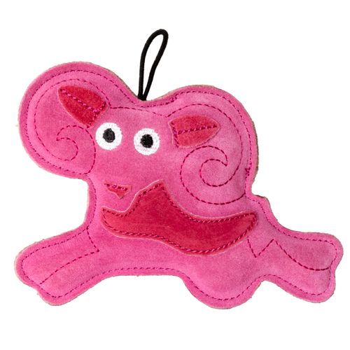 Kiwi Walker Leather Toy Capricorn 15cm - zabawka dla psa ze skóry naturalnej, różowy koziorożec