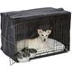 MidWest iCrate Kit - Crate Set with Cover, Bed & 2 Bowls, Size M, 77x49x55cm