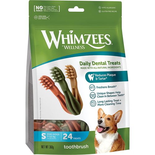 Whimzees Toothbrush Dental Treats - naturalny przysmak dentystyczny dla psa, w kształcie szczoteczki