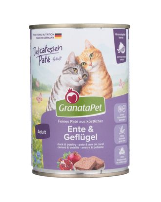 GranataPet DeliCatessen Duck & Poultry - bezzbożowa mokra karma dla kota, kaczka i drób