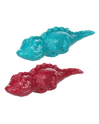 Flamingo Iguana Dog Toy 26cm - gumowa jaszczurka na przysmaki dla psa, z piszczałką