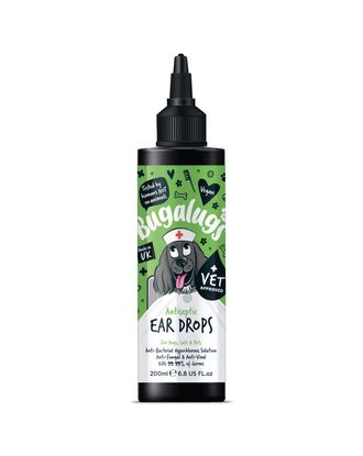 Bugalugs Antiseptic Ear Drops 200ml - krople do czyszczenia uszu psa i kota