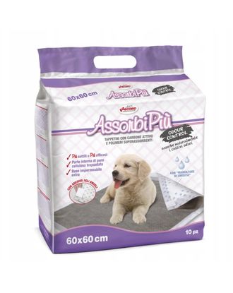 Record AssorbiPiu Carbone Puppy Pads 60x60cm - maty, podkłady absorbujące z węglem aktywnym - 10szt.