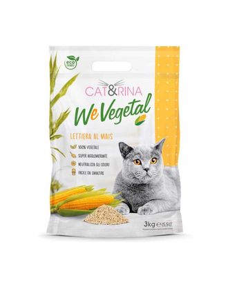 Cat&Rina WeVegetal Corn Litter - kukurydziany żwirek dla kota, zbrylający, biodegradowalny - 5,5L (3kg)