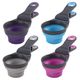 Dexas Collapsible KlipScoop 3w1 Medium 237ml - Foldable Food Scoop, Measuring Cup And Bag Clip In One, Purple
