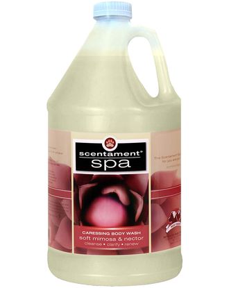 Best Shot Spa Caressing Mimosa & Nectar Body Wash - relaksacyjny płyn myjący do sierści, o zapachu mimozy z nutami drzewnymi, z naturalnymi ekstraktami, koncentrat 1:10 - 3,8L