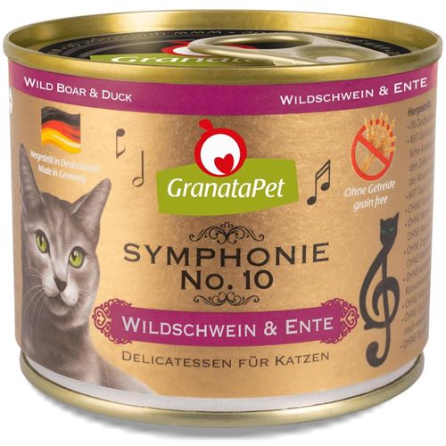 GranataPet Symphonie No.10 - wysokomięsna karma dla kota, dzik i kaczka