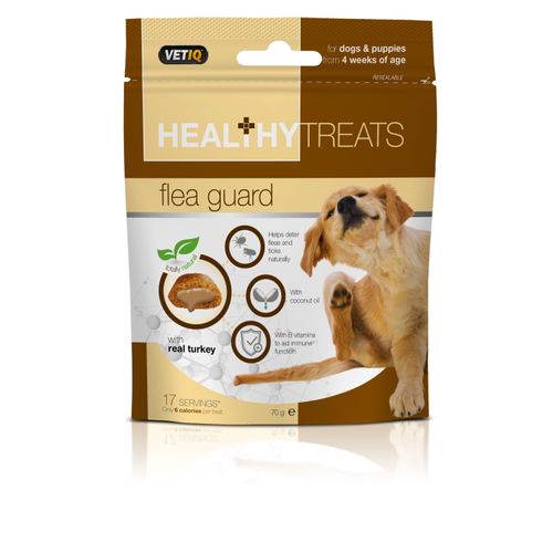 VetIQ Healthy Treats Flea Guard 70g - przysmaki dla szczeniaka i psa, przeciw pchłom i kleszczom