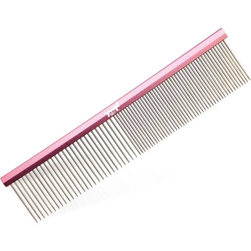 Yuup! Pink Comb 19cm - lekki, aluminiowy grzebień z mieszanym rozstawem ząbków 50:50, różowy
