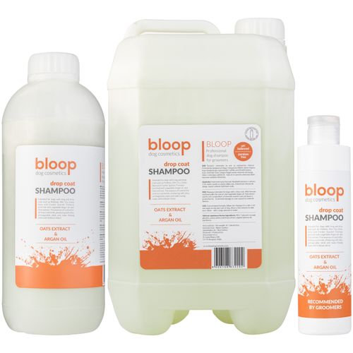 Bloop Drop Coat Shampoo - szampon dla psa do długiej, lejącej się sierści z olejkiem arganowym, koncentrat 1:10