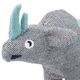 Resploot Cuddlers Black Rhino - maskotka dla psa, nosorożec z materiałów z recyklingu, z piszczałką