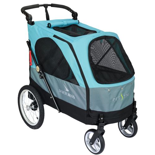 Show Tech Petstro Large 4-Wheel Buggy  Turquoise/Grey - wózek dla psa, kota, duża spacerówka, do 55kg