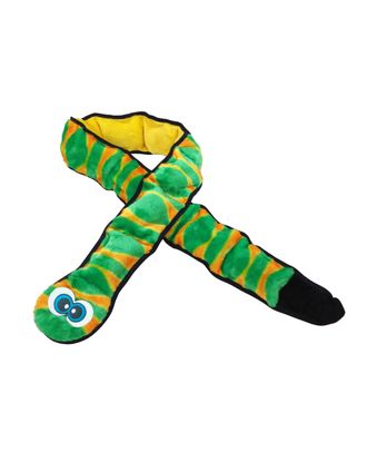 Outward Hound Durablez Snake XXL Green - duża, piszcząca zabawka dla psa, bez wypełnienia, zielony wąż
