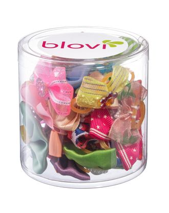Blovi Bows Happy 25szt. - kolorowe kokardki dla psów, na gumce, mix wzorów, kolorów i kamyczków
