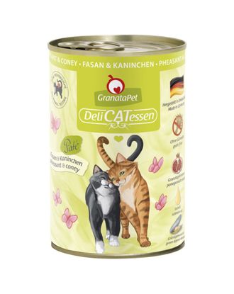 GranataPet DeliCatessen Pheasant & Coney - bezzbożowa mokra karma dla kota, bażant z królikiem - 400g