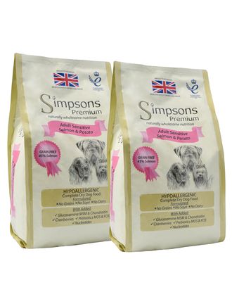 Simpsons Premium Adult Sensitive Salmon & Potato - karma dla wrażliwych psów, łosoś i ziemniaki - 2x 12kg