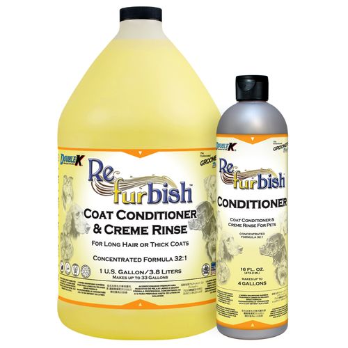 Double K Refurbish Conditioner & Detangler - odżywka dla psa i kota z długą lub obfitą sierścią, pomaga usunąć martwy włos, koncentrat