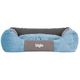 Biglo Gordon Blue - Elegant Dog Bed, High-quality, Soft, Embossed Fabric