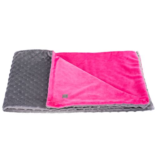 Blovi Bed Minky Blanket - miękki, polarowy kocyk dla psa i kota, różowy