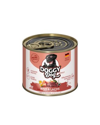 Doggy Dog Beef & Salmon - bezzbożowa mokra karma dla psa, z wołowiną i łososiem - 200g