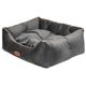 Biglo Velur Love Lux Dark Grey - Velour Bed For Dogs & Cats, With Decorative Trim